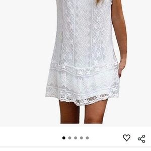 Elegant White Lace Mini Dress